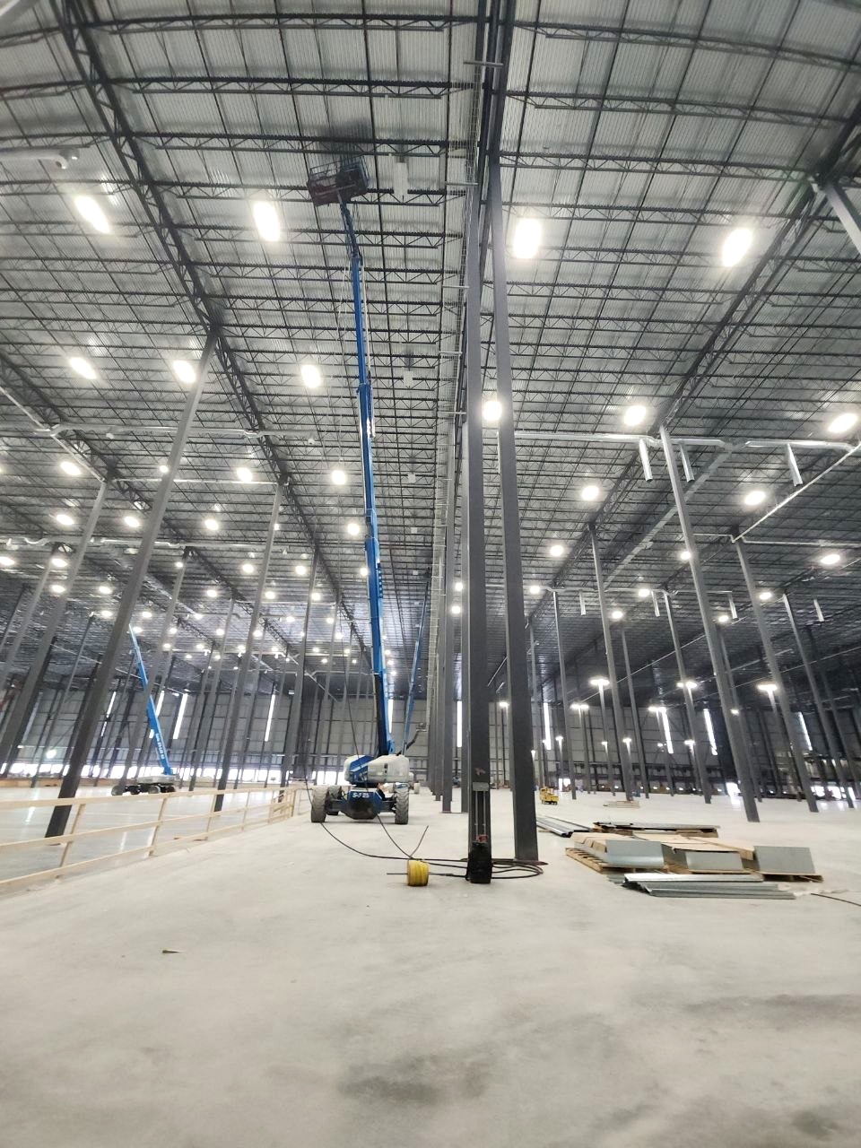 Large-scale warehouse interior